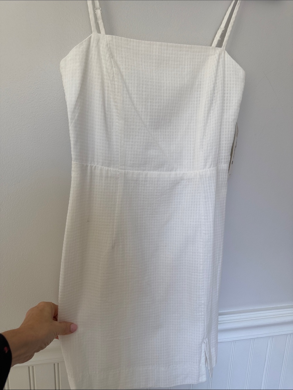 Aqua White Aqua Womens Lace Up Back Short Summer Mini Dress - Picture 6 of 7